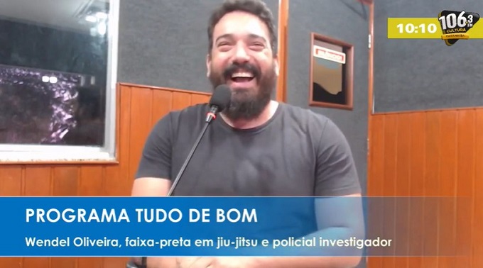 Wendel Oliveira, policial e lutador em entrevista ao Programa Tudo de Bom, da Rádio Cultura FM Paranaíba -