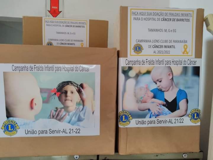 Após finalizada a campanha todo o material arrecadado será entregue pessoalmente. - Lions Clube