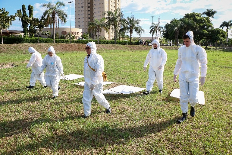 O Monitoramento é realizado todos os anos na Lagoa Maior, habitat de diversos grupos de capivaras, um dos principais hospedeiros deste inseto. - Divulgação/Assessoria