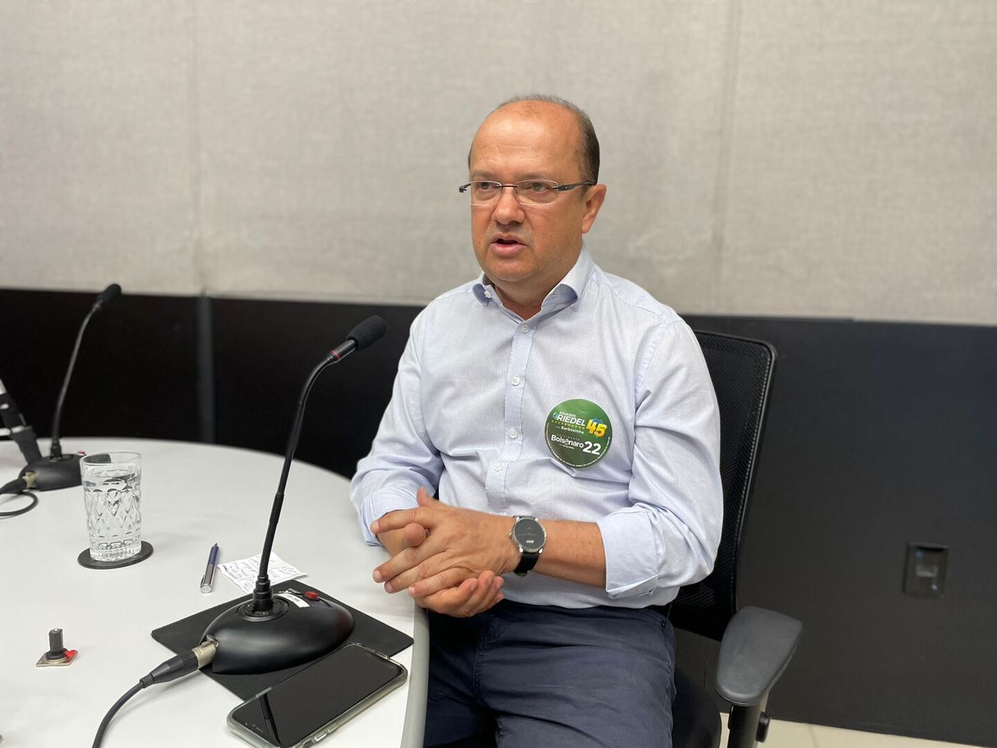 O candidato a vice-governador Barbosinha participou da rodada de entrevista promovida pelo grupo RCN e Correio do Estado - Isabelly Melo/CBN