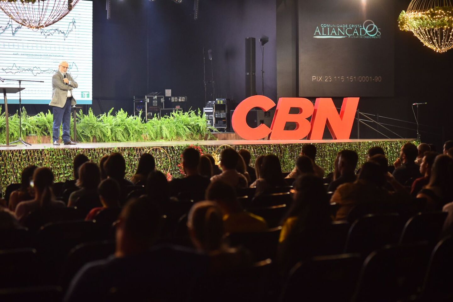 Gustavo Loyola durante palestra em Grande nesta terça-feira (6) - Celso Magalhães/CBN CG