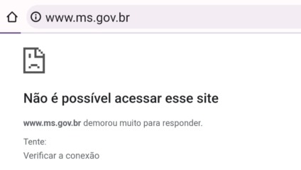 Todas as páginas virtuais do Governo do Estado estão sem acesso - Reprodução