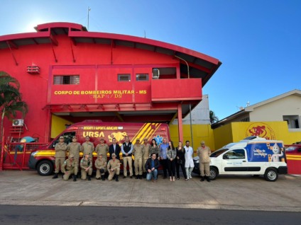 Ponto de vacinação está montado no quartel do Corpo de Bombeiros, na Rua 14 de Julho. - Foto:Divulgação/PREFCG