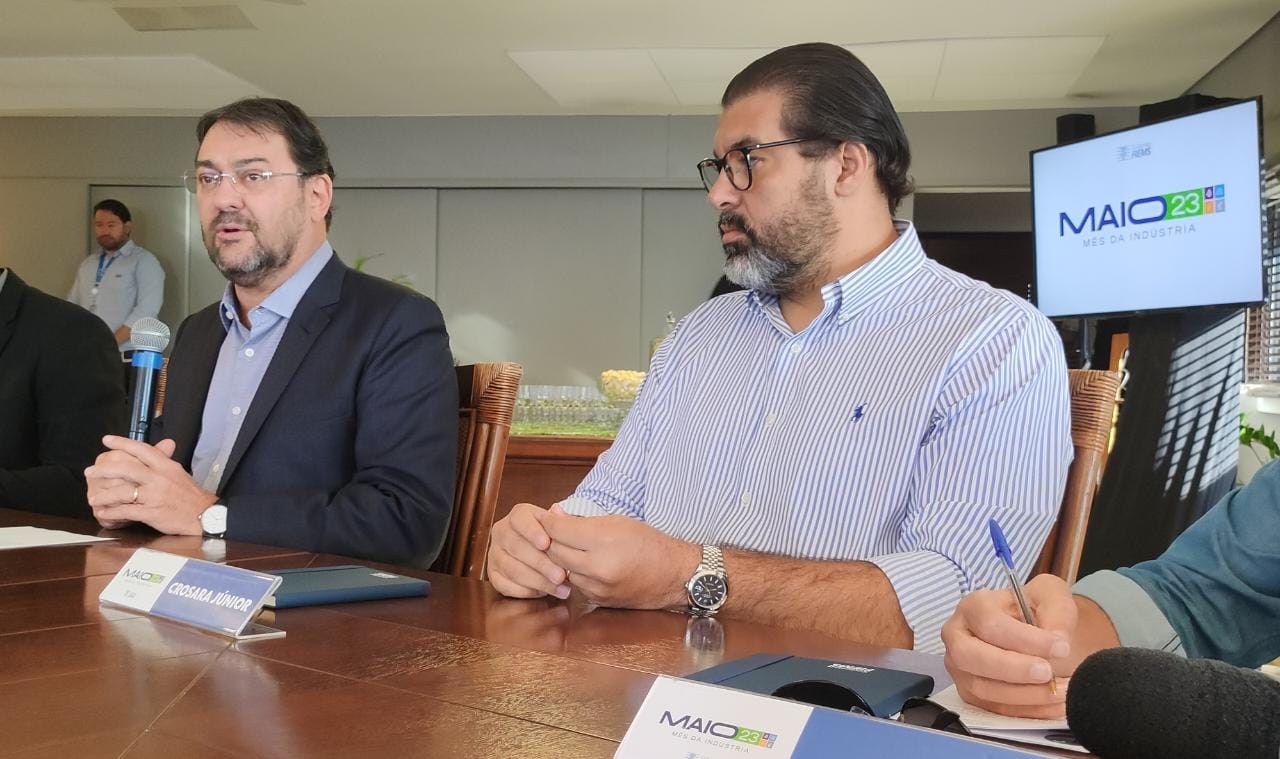 Reunião do Sistema Fiems com a imprensa do estado realizada nesta terça-feira (16) em Campo Grande - Foto: Gerson Wassouf/CBN-CG