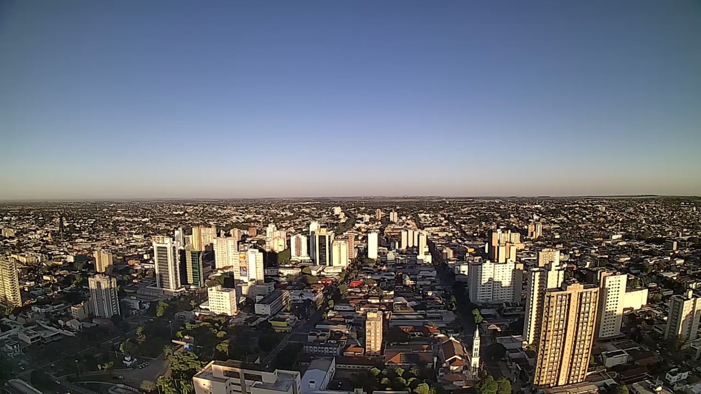 Em Campo Grande, a mínima será de 15°C e a máxima de 29°C; A umidade relativa do ar segue em baixa, 67% - Foto:Reprodução/Clima Ao Vivo