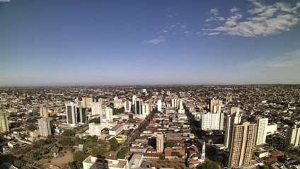 Na Capital a umidade relativa do ar continua em baixa, recomenda-se evitar exposição ao sol nos horários mais quentes e a ingestão de líquidos - Foto:Reprodução/Clima Ao Vivo
