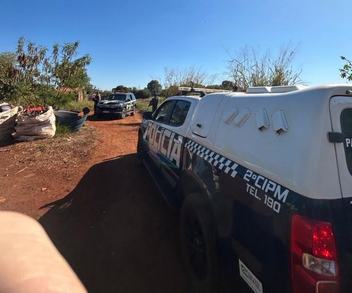 Veículo durante ação policial - Foto: Divulgação/Sejusp-MS