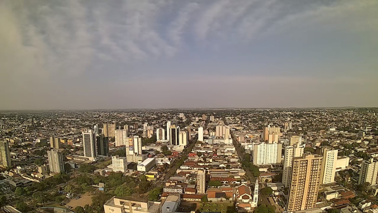 De acordo com o Cemtec, em Campo Grande a mínima será de 25°C e a máxima de 35°C - Foto:Reprodução/Clima Ao Vivo - Campo Grande