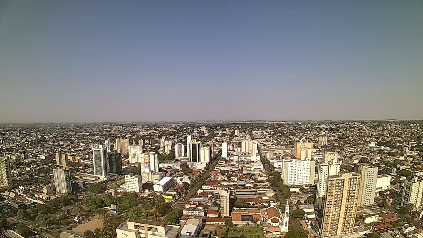 Campo Grande iniciam aos 22°C e atingem 36°C ao longo do dia - Foto:Reprodução/Clima Ao Vivo - Campo Grande