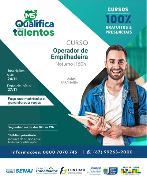 O curso é totalmente gratuito e será realizado presencialmente, no período noturno - Divulgação