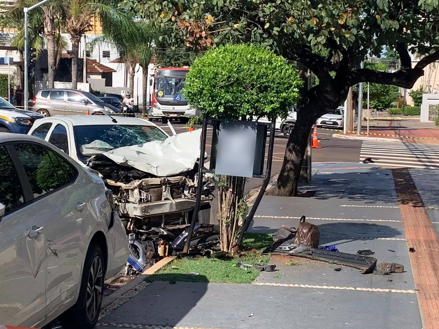 Local do acidente fatal - Foto: Natália Olliver/Campo Grande News