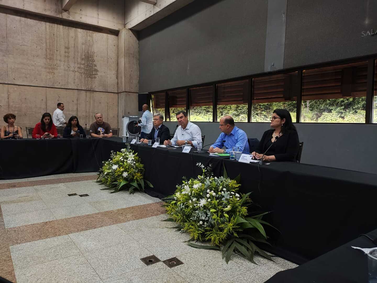 Coletiva de imprensa realizada nesta sexta-feira (15) no Centro de Convenções Arq. Rubens Gil de Camillo - Foto: Gerson Wassouf/CBN-CG