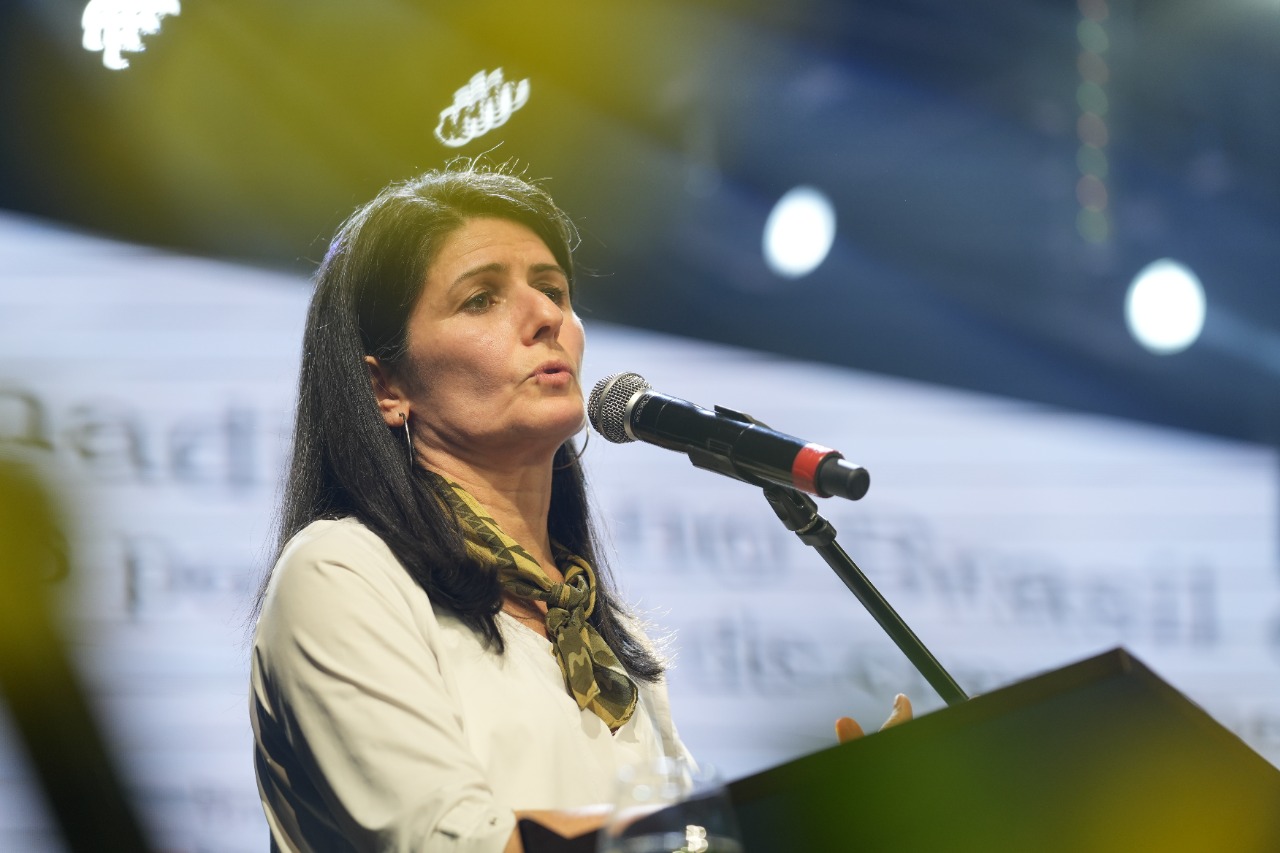 Economista Zeina Latif durante palestra no 1º Fórum RCN de Economia - Cyro Clemente/CBN CG