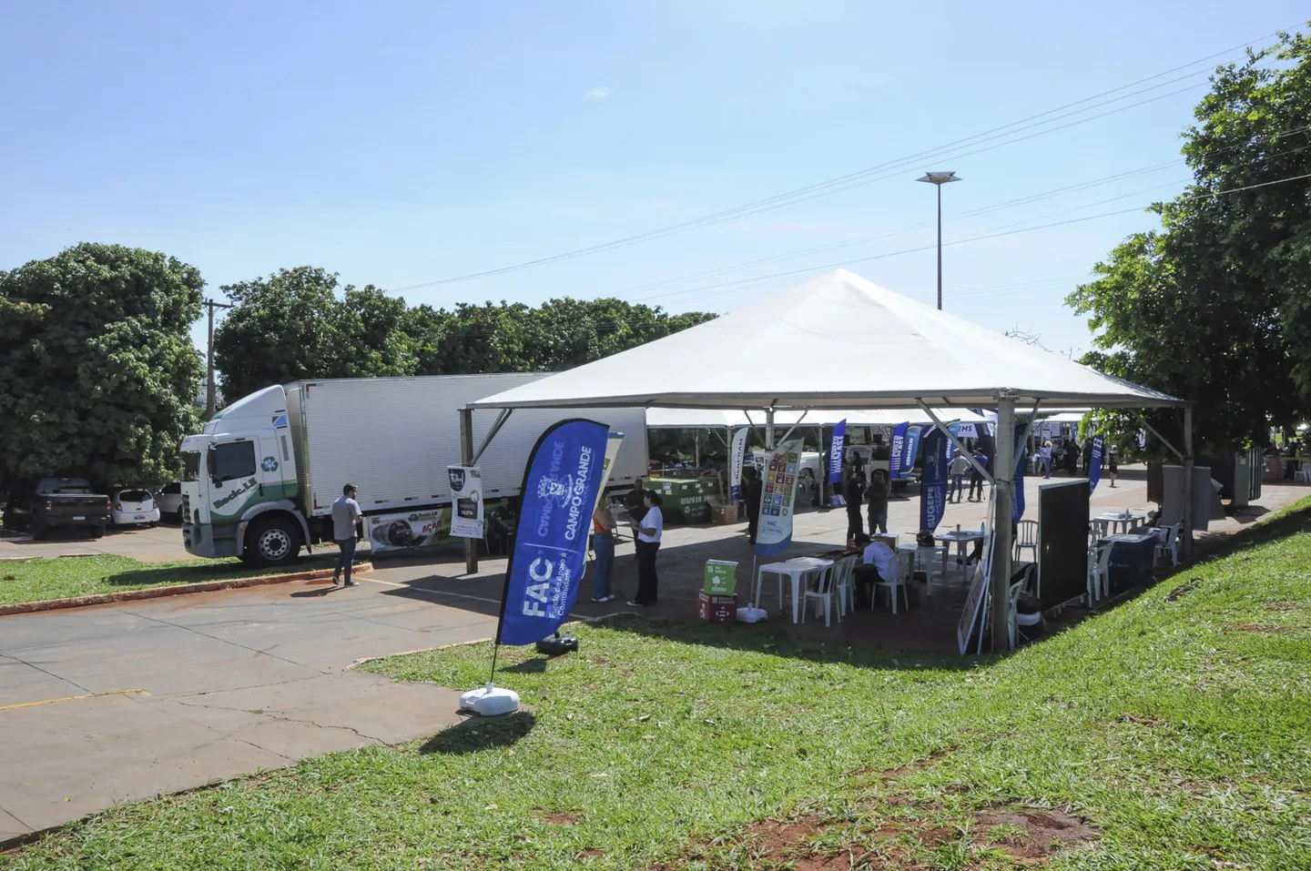 O Drive-Thru da Reciclagem será realizado nos Altos da Avenida Afonso Pena, entre o estacionamento ao lado do Bioparque Pantanal e o Espaço Municipal de Cultura Vila Morena.  - Foto: Reprodução/ PMCG