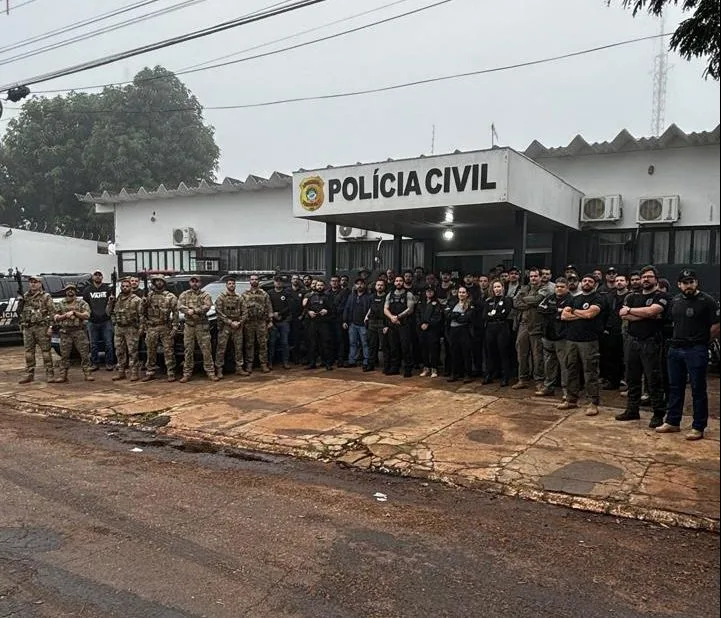 Coordenada pela Delegacia de Eldorado, a operação contou com a participação de 24 equipes policiais de MS - Foto: Divulgação/PCMS