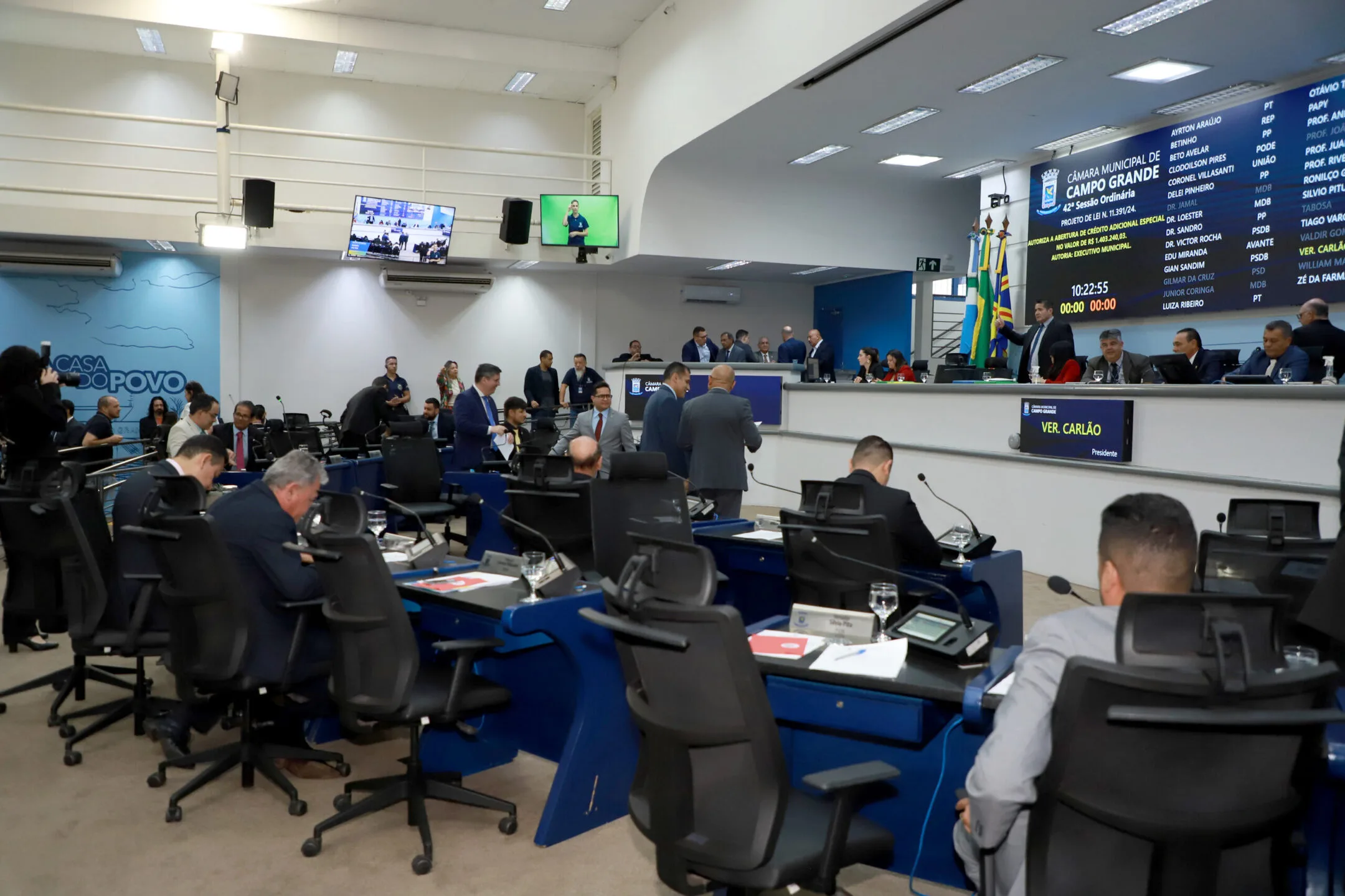 Vereadores da capital durante a 1ª sessão legislativa deste semestre - Foto: Isaías Medeiros