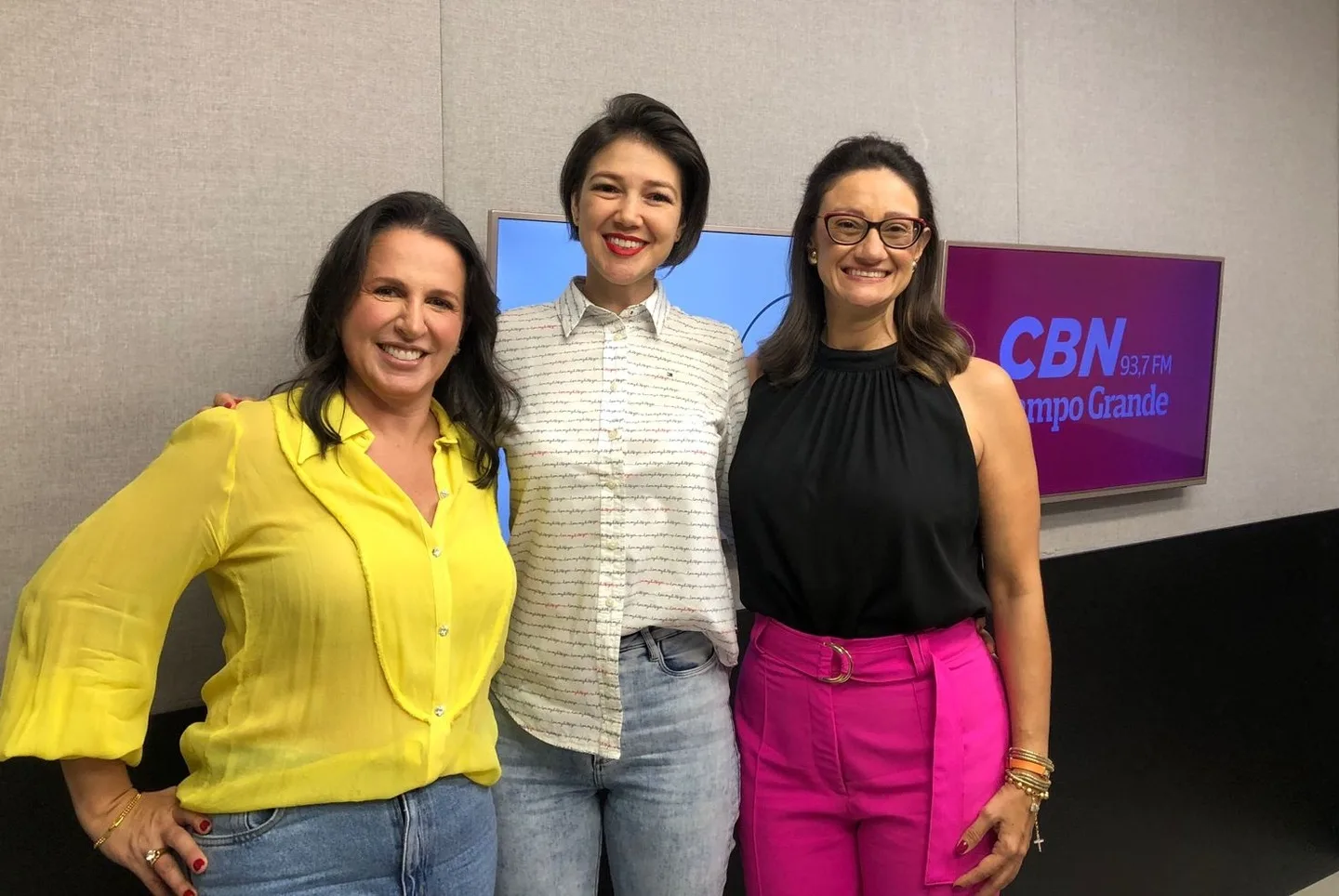 Da esquerda para a direita, Patrícia Motta, Juliana Gambim e Carolina Cysne - Foto: Ana Krasnievicz/CBN-CG