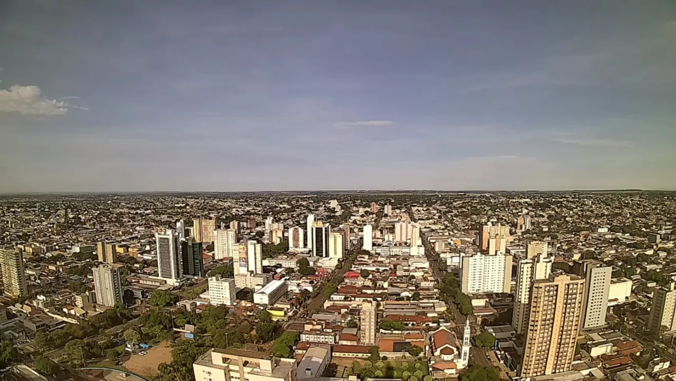 Em Campo Grande, a temperatura mínima é de 26°C e a máxima alcança os 35°C - Foto:Reprodução/Clima Ao Vivo - Campo Grande