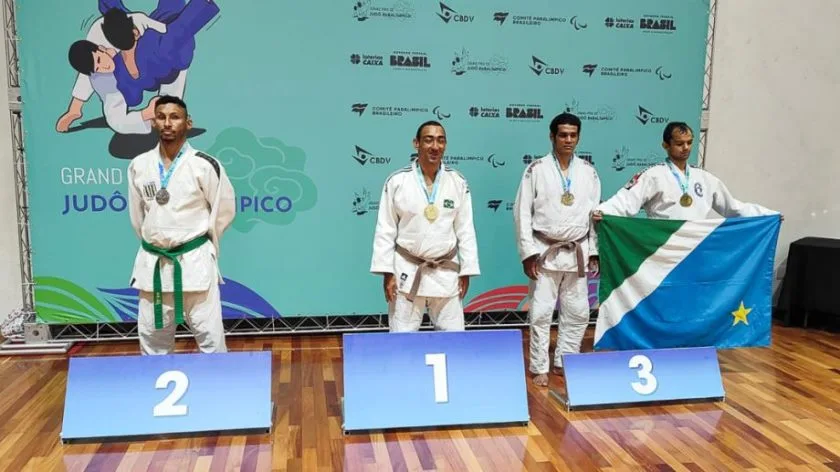 O atleta paraolímpico Nathan Relíquias competiu na categoria J1 -73 kg. - Foto: Reprodução/Prefeitura de Três Lagoas