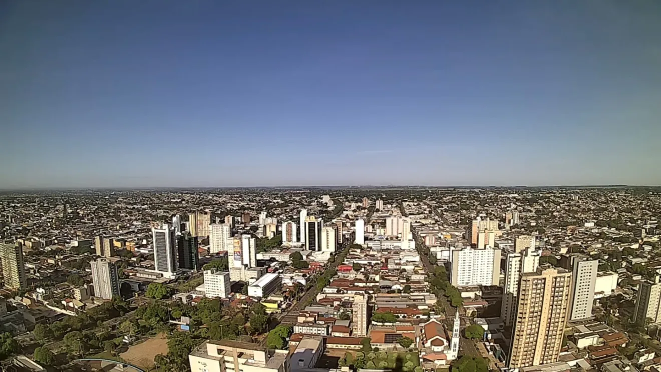 Campo Grande tem mínima prevista de 24°C e a máxima chega aos 35°C. - Foto:Reprodução/Clima Ao Vivo - Campo Grande