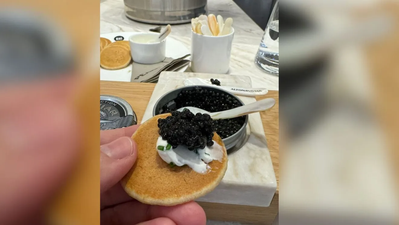 O caviar de esturjão é apreciado principalmente como um acompanhamento sofisticado em pratos gourmet - Foto:Chef Paulo Machado