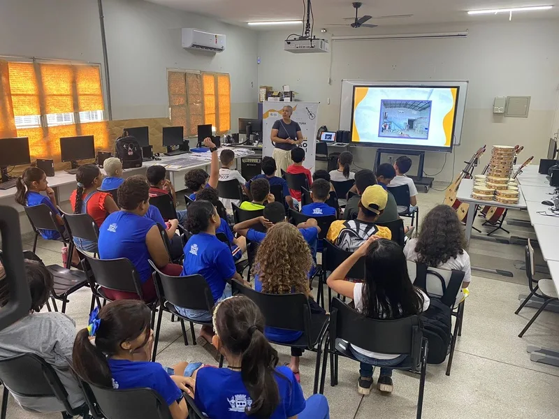 Participam alunos da Escola Municipal Gentil Rodrigues Montalvão, em Três Lagoas. - Foto: Divulgação/Assessoria