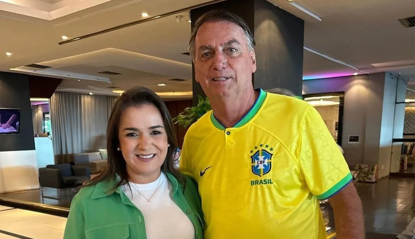 Prefeita Adriane Lopes e Bolsonaro em encontro realizado em abril deste ano - Foto: Reprodução/Redes Socais