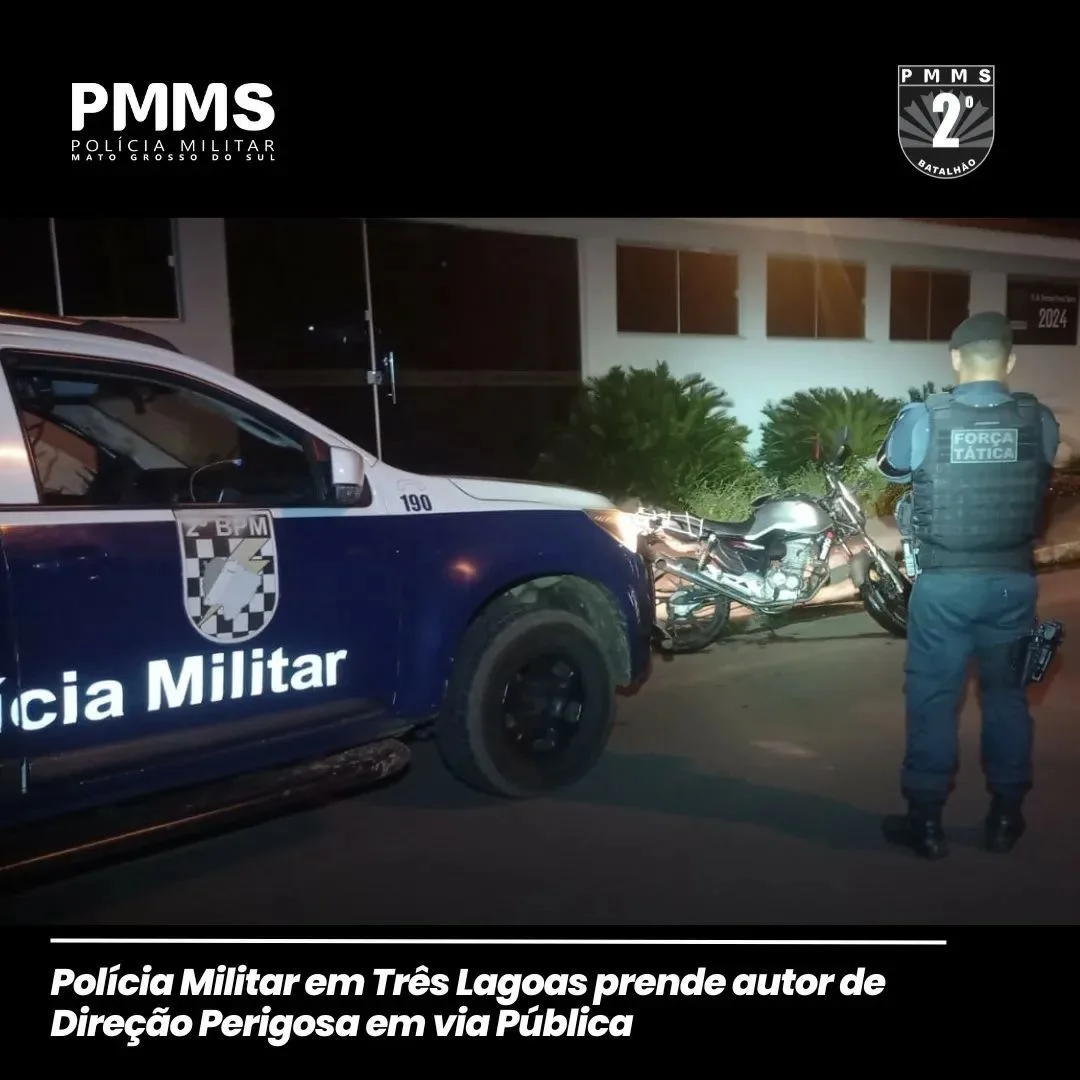 Dupla empinou moto na frente dos policiais militares. - Foto: Divulgação/Polícia Militar