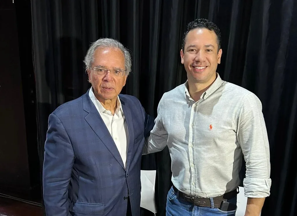 Fabiano Reis encontrou com Paulo Guedes durante o Interagro - Foto: Arquivo Pessoal/Fabiano Reis