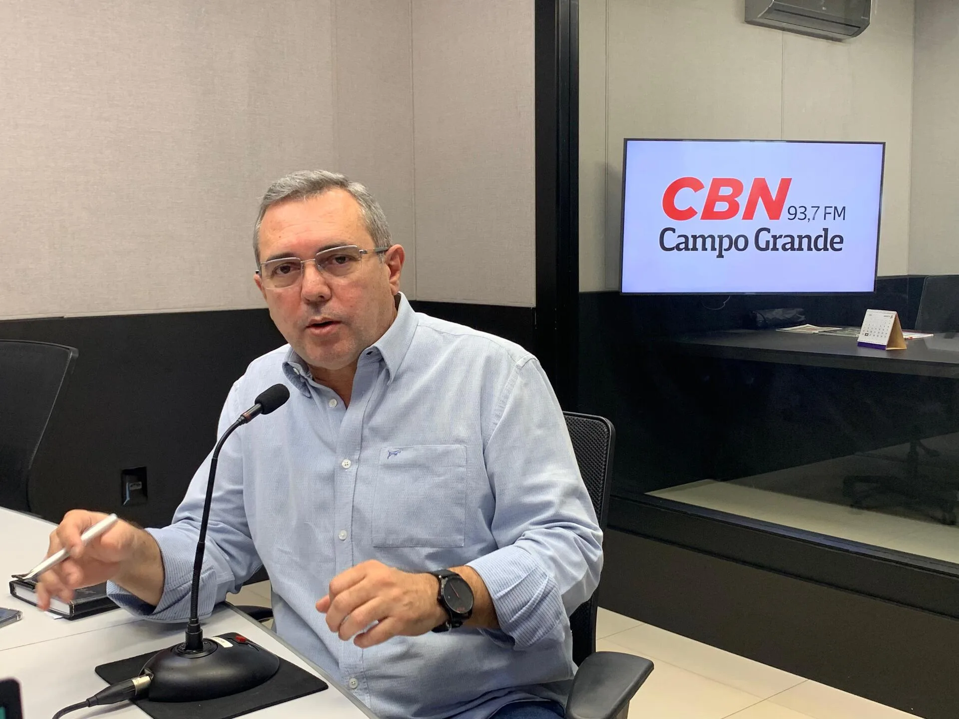 Edir Viégas durante participação no Jornal CBN Campo Grande - Foto: Duda Shindler/CBN-CG