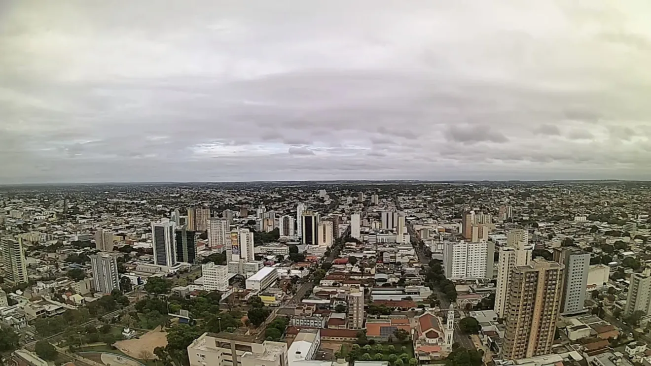 Em Campo Grande, os termômetros marcam 22°C inicialmente e atingem 28°C ao longo do dia - Foto:Reprodução/Clima Ao Vivo-Campo Grande