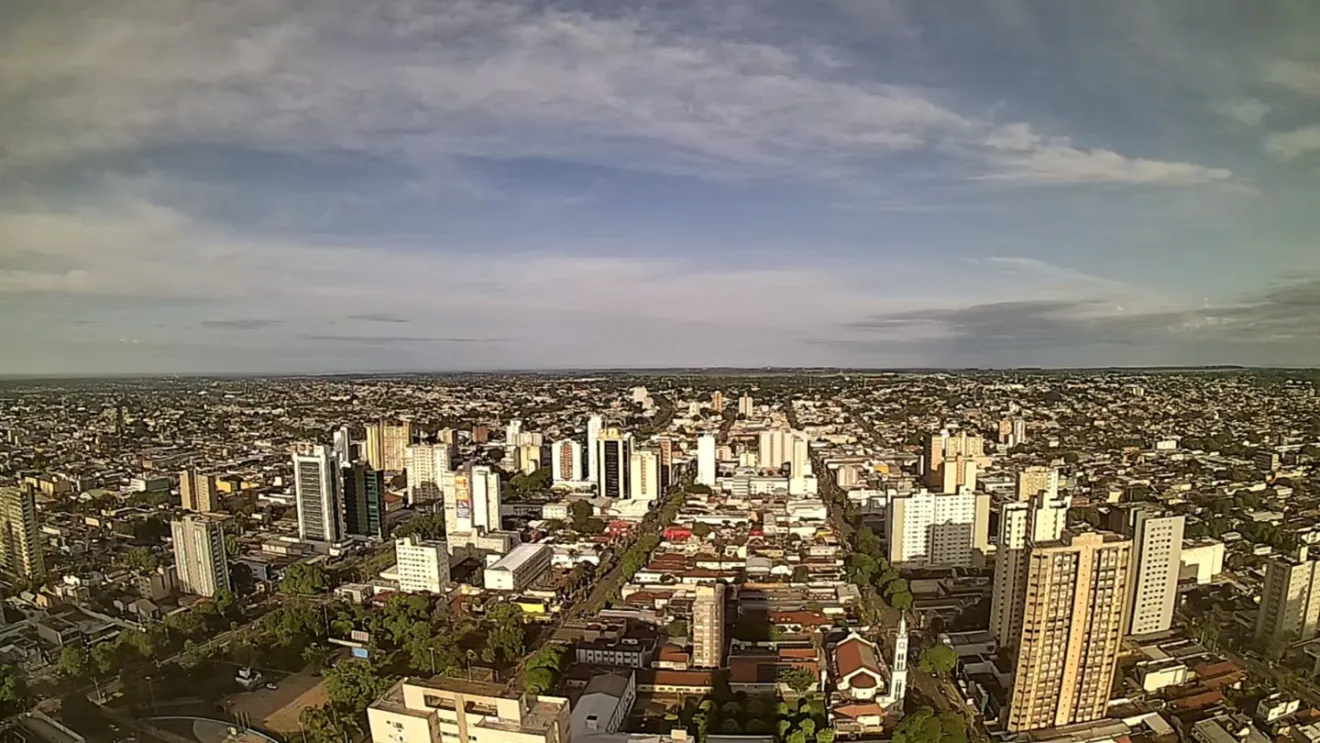 Na capital Campo Grande, espera-se um dia com mínima de 21°C e máxima de 30°C - Foto:Reprodução/Clima Ao Vivo Campo Grande