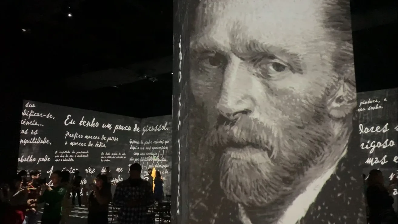 Obras de Van Gogh são exibidas em 360° durante 40 minutos - Foto: Mateus Adriano/CBN CG