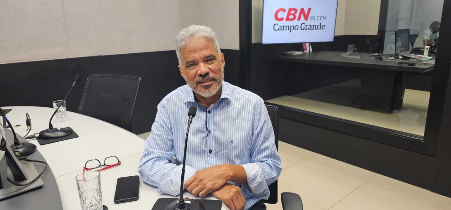 Adilson Trindade durante participação no Jornal CBN Campo Grande - LSSCom/CBN-CG