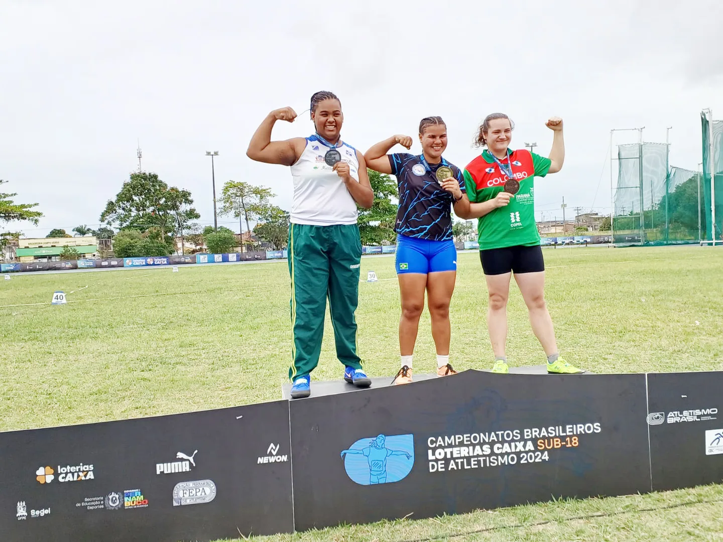 arremeso > com peso de 3kg atleta conseguiu a marca de 14m40 - Foto: Divulgação/assessoria