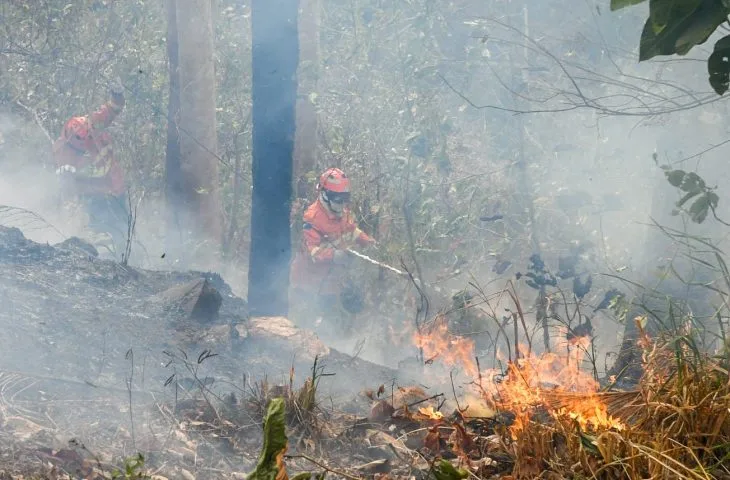 Bombeiros continuam em ação combatendo incêndios no pantanal sul-mato-grossense - Foto: Bruno Rezende