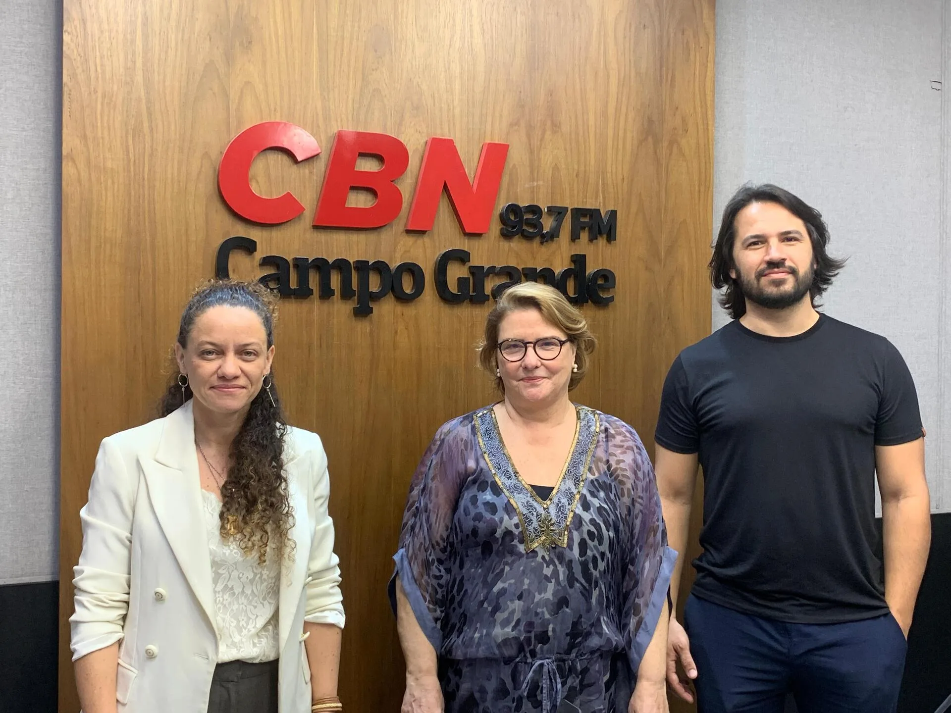 Palestrantes Camila Schoti, Lúcia Casasanta e João Zeni - Foto: Duda Schindler/CBN-CG