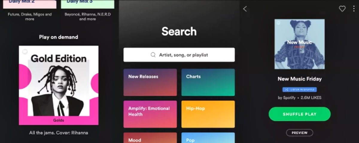 Nova interface do Spotify - Reprodução: Tecmundo