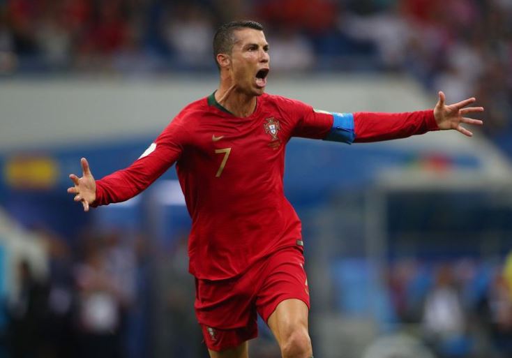 Copa 2018: Portugal e Espanha - Cristiano Ronaldo de Portugal faz seu terceiro gol - Divulgação/Agência Brasil