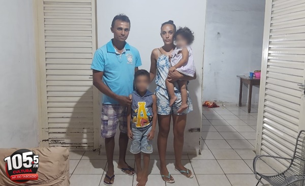 Familia com dois filhos sonha com o emprego - Gabrielly Almeida/JPNews