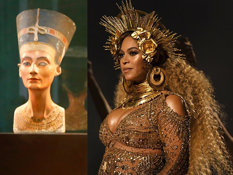 Beyoncé encarna a rainha egípcia Nefertiti em sua nova coleção