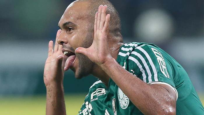 Alecsandro comemora gol do Verdão aos 34 minutos do primeiro tempo - Divulgação/Palmeiras
