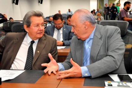 Onevan de Matos e Londres Machado estão desde o início da ALEMS ajudando a construir MS - Luciana Nassar/ALEMS