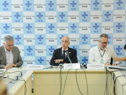 Anúncio foi feito durante coletiva de imprensa no Ministério da Saúde, nesta segunda, 30 - Rondon Vellozo/MS Anúncio foi feito durante coletiva de imprensa no Ministério da Saúde, nesta segunda, 30 - Rondon Vellozo/MS