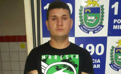 Aleandro Dias foi preso em flagrante por policiais militares - Divulgação/PM