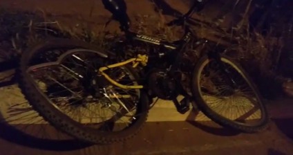 Bicicleta usada por Felipe Santos ficou destruída - Reprodução