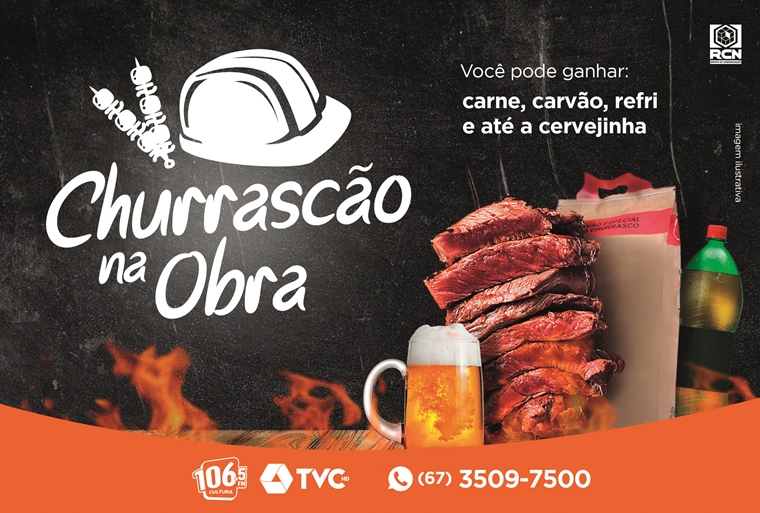 Cultura FM e TVC HD vão presentear equipes com Churrascão na obra - Divulgação