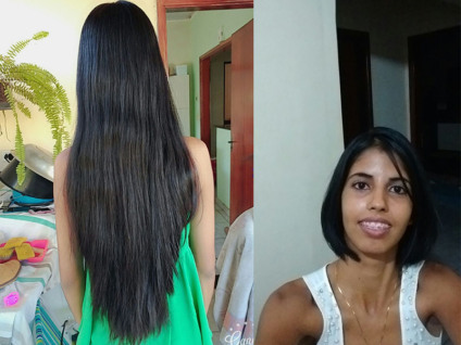 O antes e o depois de Raiany Barcelos, no “Casa é Sua” de quinta - Arquivo Pessoal