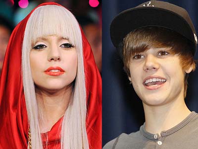 Justin Bieber (dir.) supera Lady Gaga em visitas no YouTube; com "Alejandro", cantora cai para 8ª posição no ranking do Youtube -
