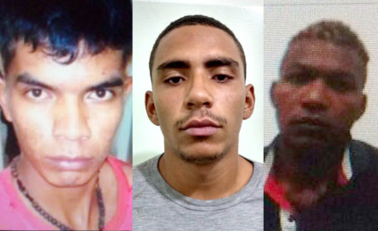 Os foragidos Márcio, Caíque e José Carlos - Divulgação/Polícia Civil